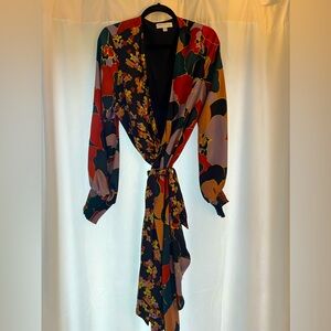 Wrap dress from Anthropologie.